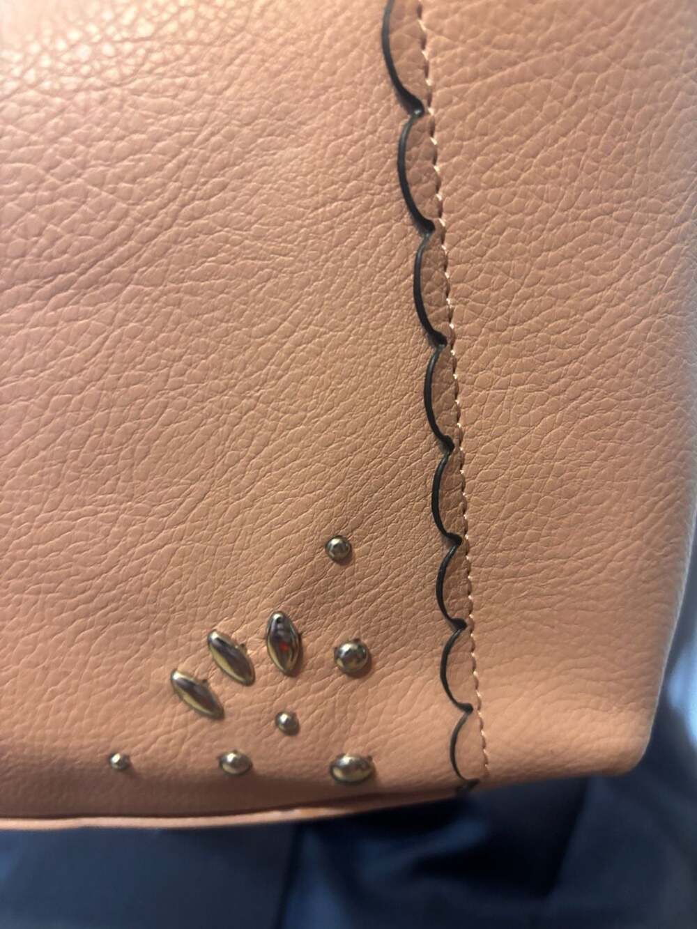 Nicole by Nicole Miller Hobo Handbag Size One Size Dusty Nude Faux Leather - Picture 8 of 8